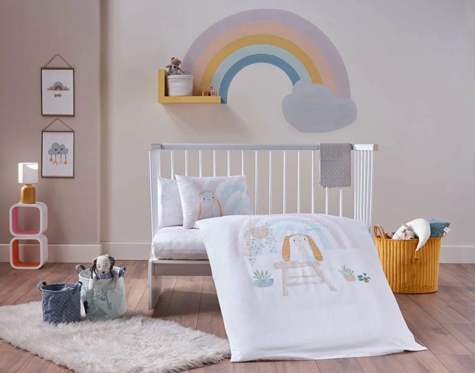 DOQU NAKIŞLI BEBEK NEVRESİM TAKIMI LİTTLE BUNNY BEBEK - SARI