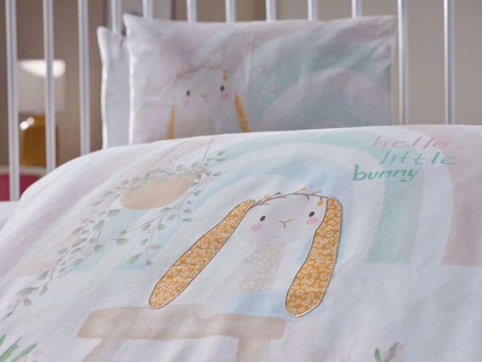 DOQU NAKIŞLI BEBEK NEVRESİM TAKIMI LİTTLE BUNNY BEBEK - SARI
