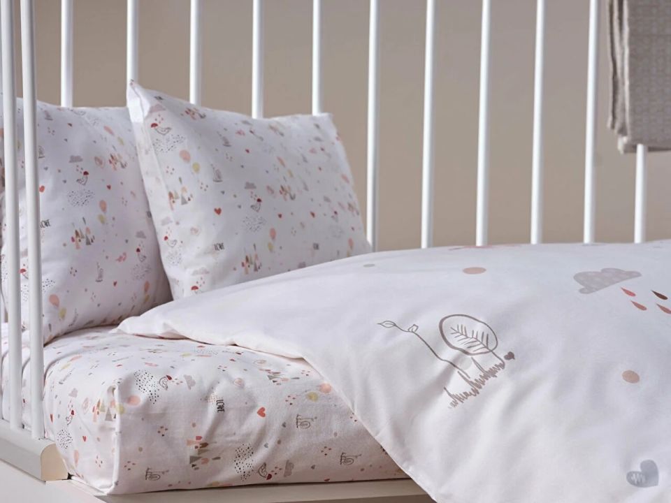 DOQU NAKIŞLI BEBEK NEVRESİM TAKIMI PRETTY BEAR BEBEK - BEYAZ