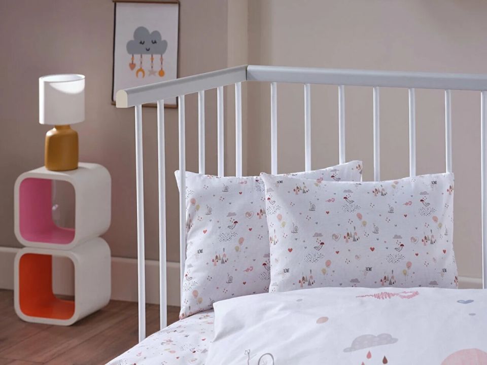 DOQU NAKIŞLI BEBEK NEVRESİM TAKIMI PRETTY BEAR BEBEK - BEYAZ
