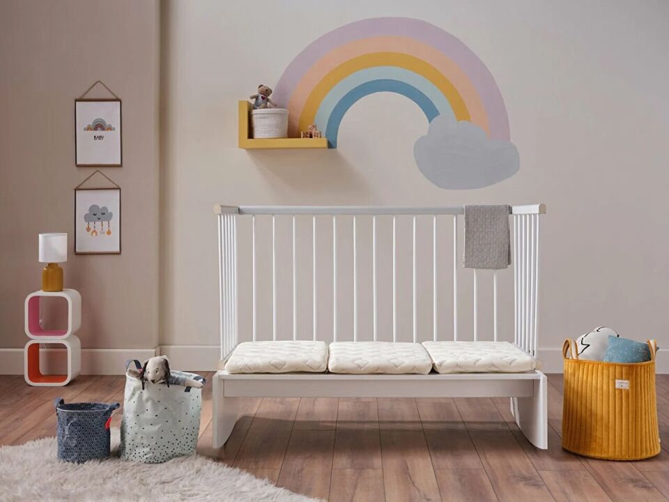 DOQU ORGANİK PAMUK KATLANIR BEBEK YATAĞI 60 X 120 CM
