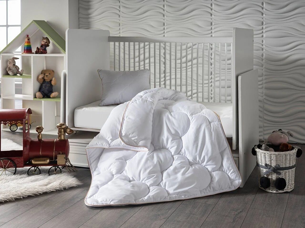 DOQU COMFYLİNE BEBEK YORGAN - BEYAZ