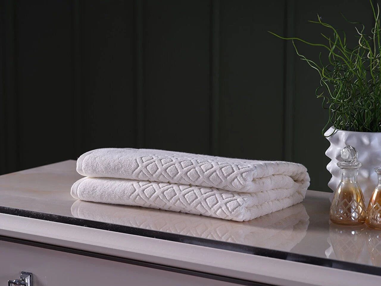 DOQU LUXURY BANYO HAVLUSU KREM - 90 X 150 CM