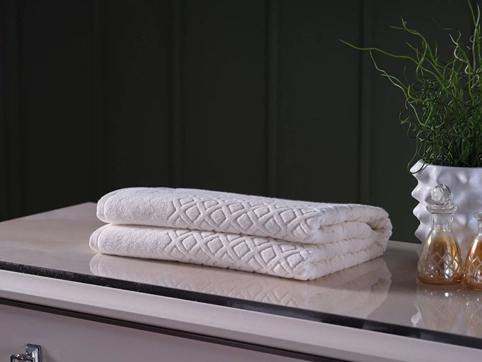 DOQU LUXURY BANYO HAVLUSU KREM - 90 X 150 CM