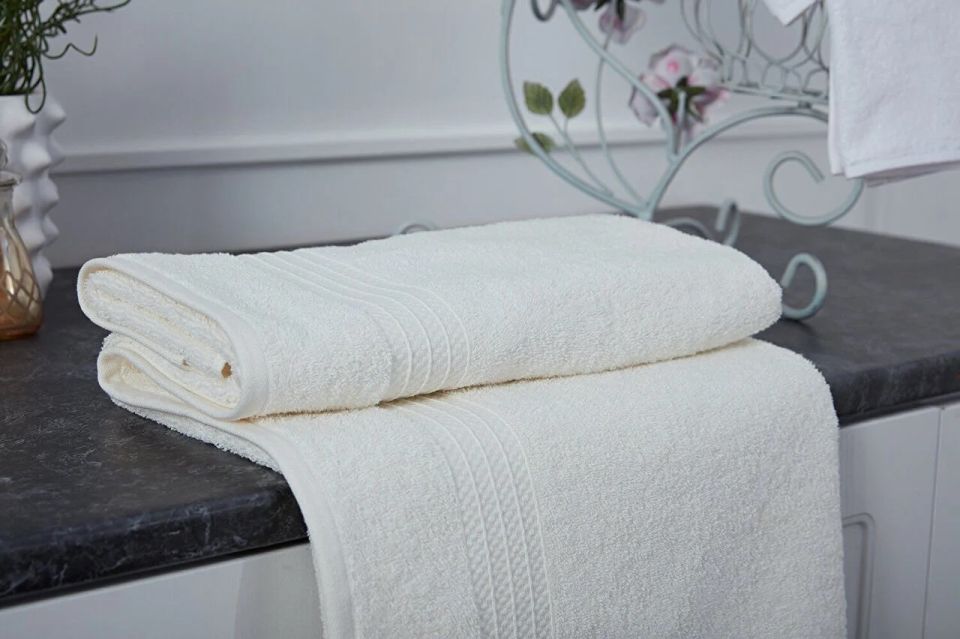 DOQU SENSE BANYO HAVLUSU KREM - 90 X 150 CM